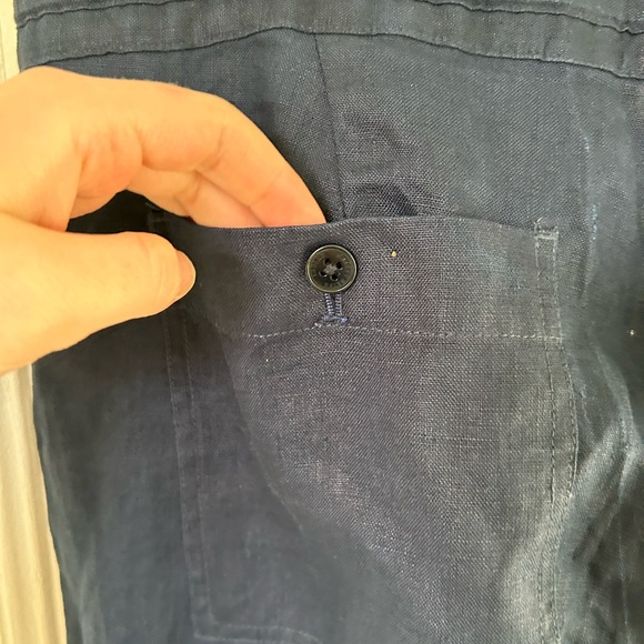 Ralph Lauren women’s navy 100% linen pants - Picture 7 of 15